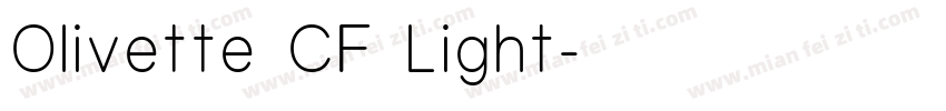 Olivette CF Light字体转换